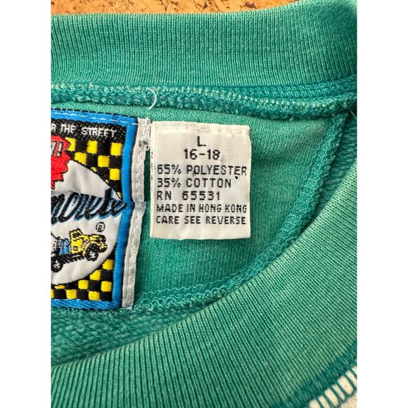 Vintage Green and White Striped Sweatshirt - Picture 7 of 10